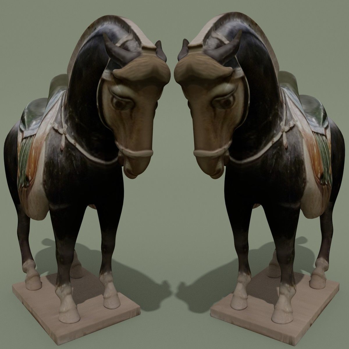 Horse Statuette I 3D model_1
