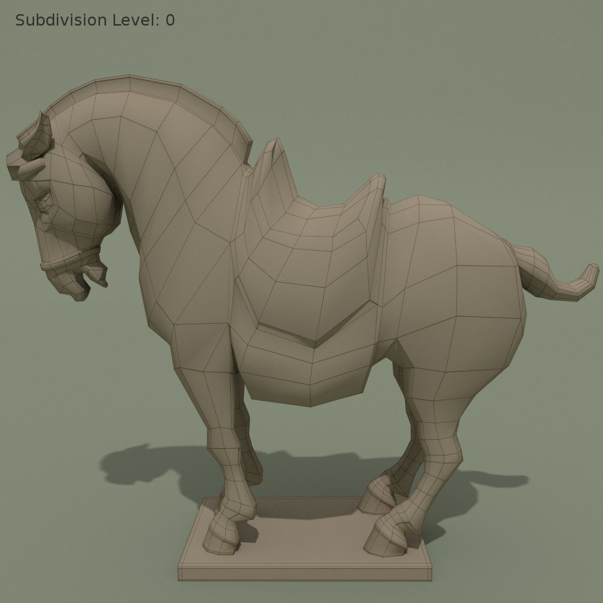 Horse Statuette I 3D model_5