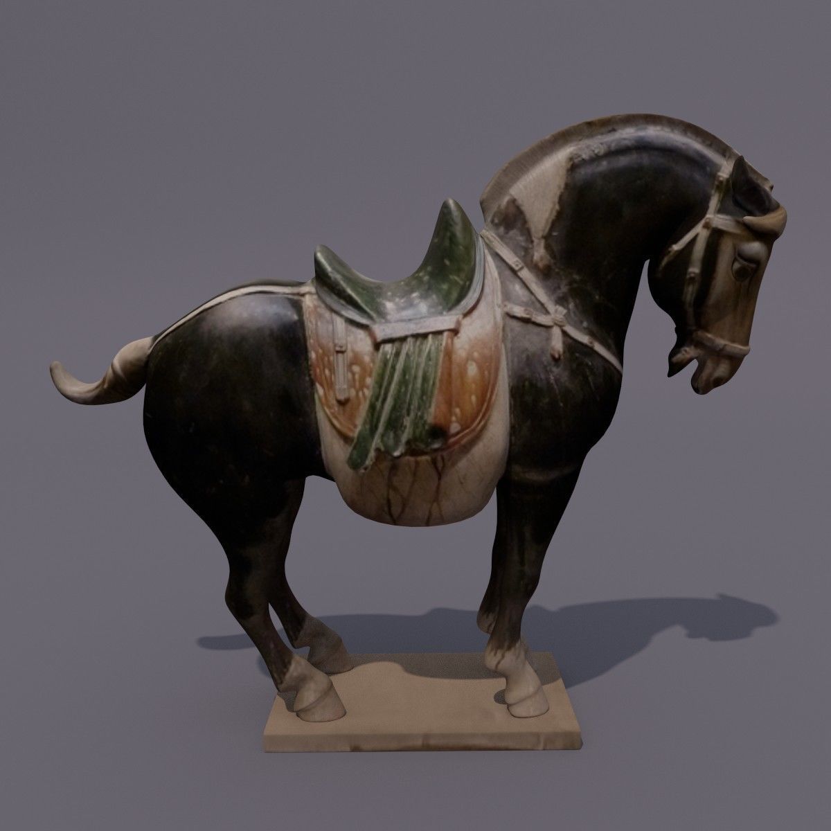 Horse Statuette I 3D model_3
