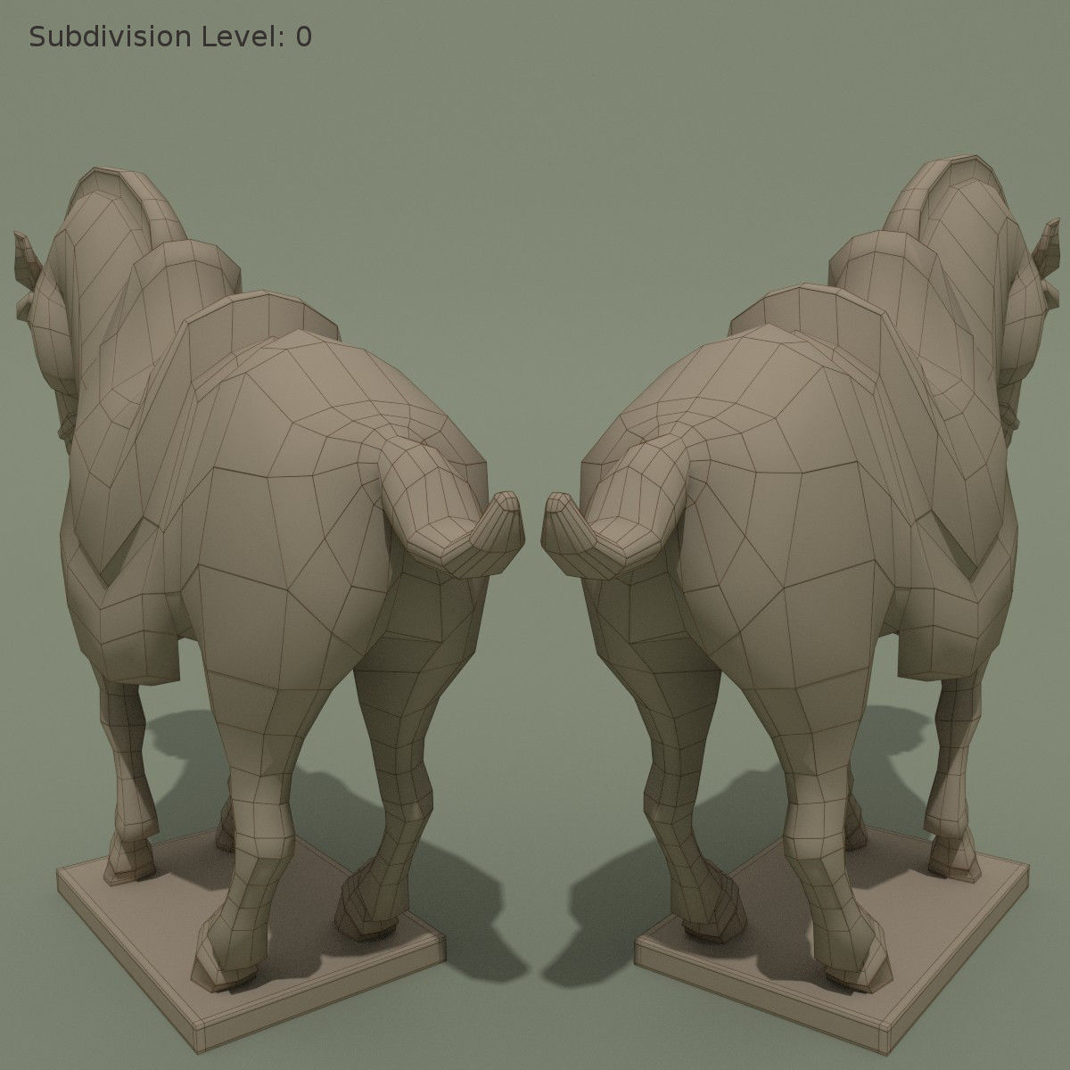 Horse Statuette I 3D model_9