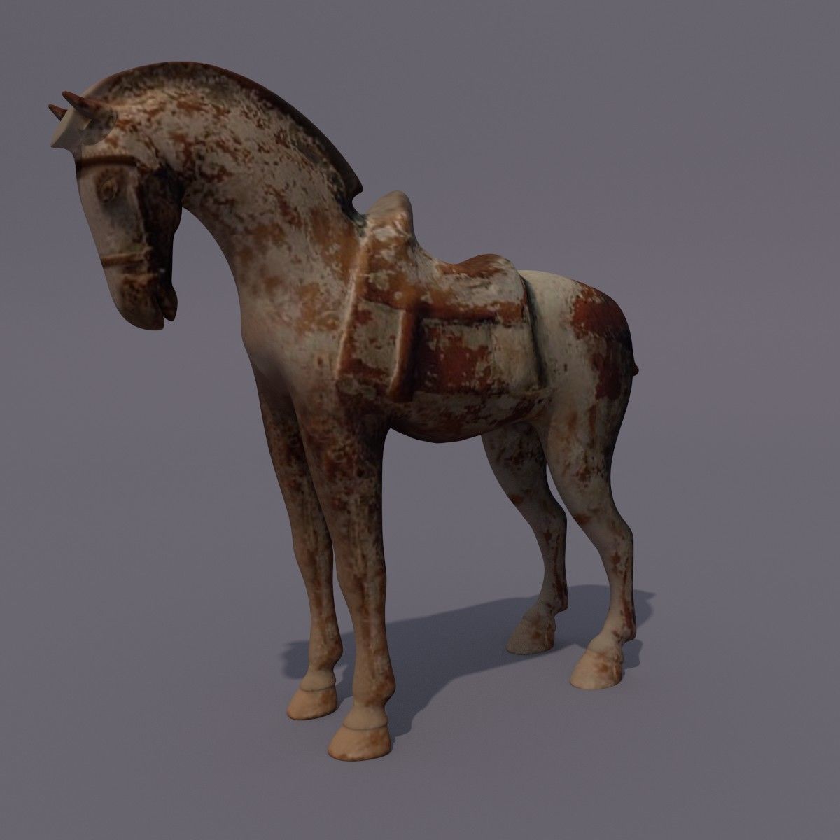 Horse Statuette L 3D model_2