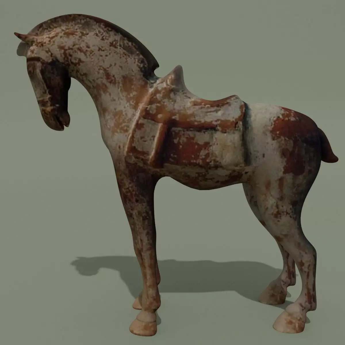 Horse Statuette L 3D model_0
