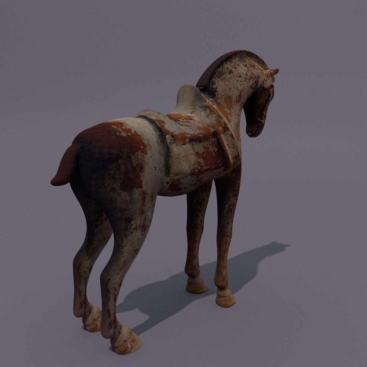 Horse Statuette L 3D model_4