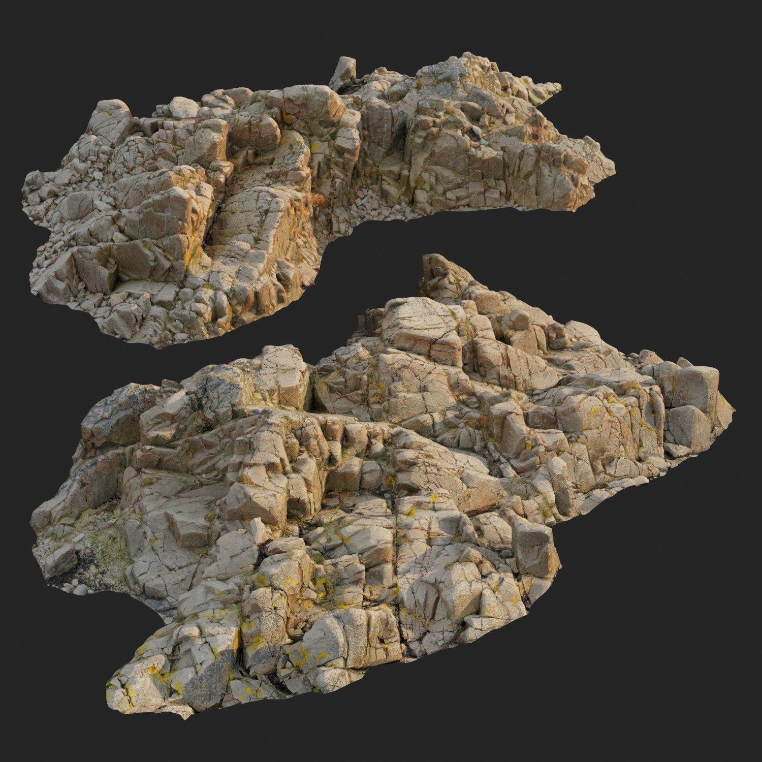 3d scanned rock cliff O2 3D model_8