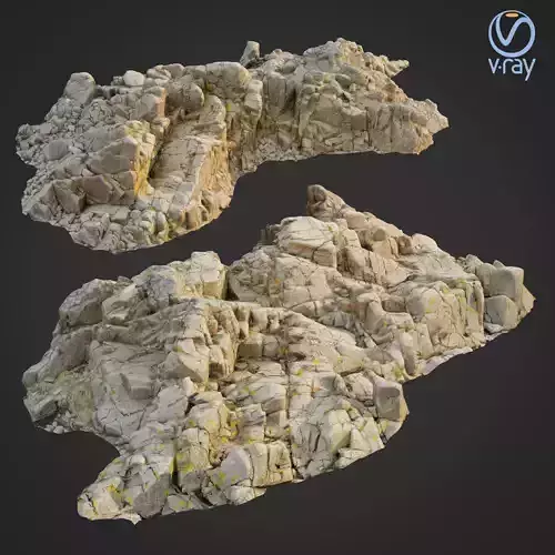 3d scanned rock cliff O2