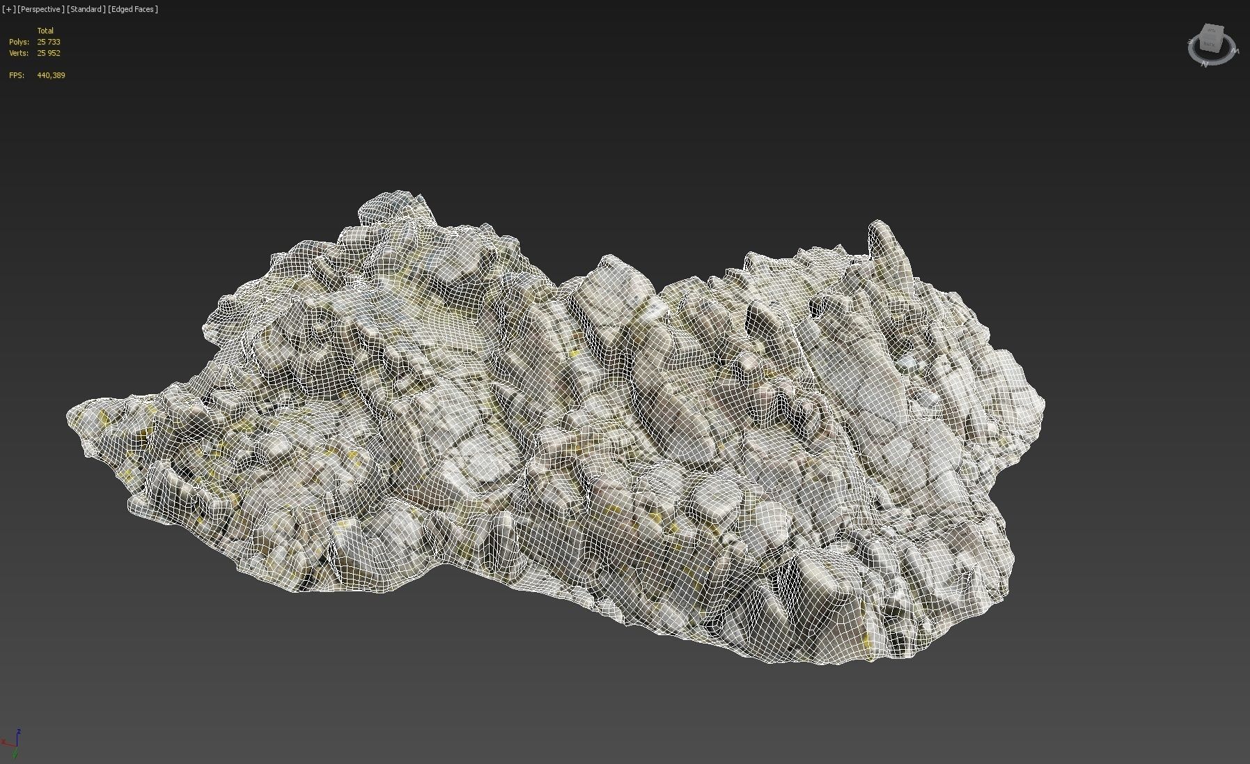3d scanned rock cliff O2 3D model_3
