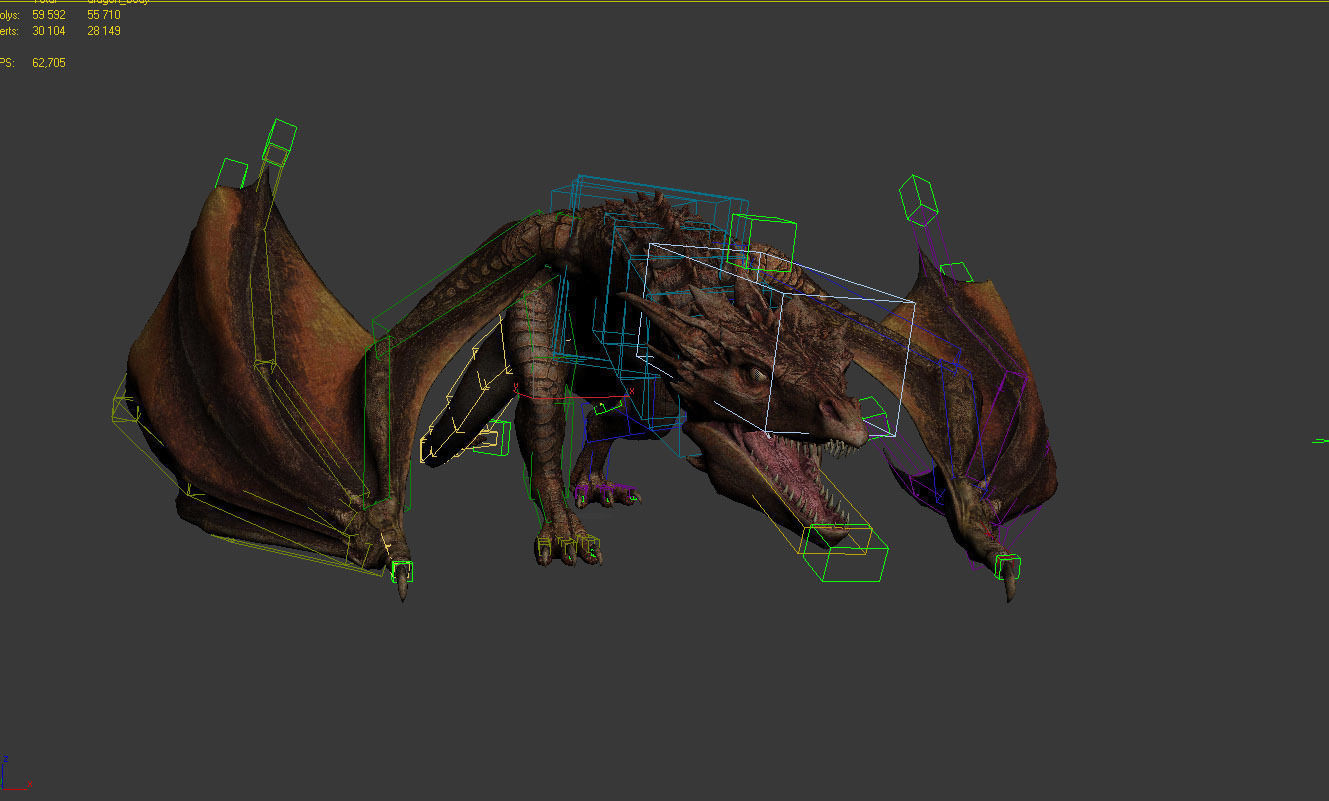 Dragon Animations Low-poly 3D model_10