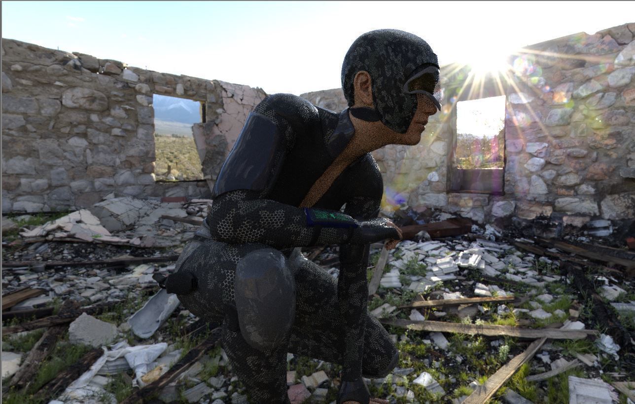 Character Female Sci-Fi Speedwell 3D model_2