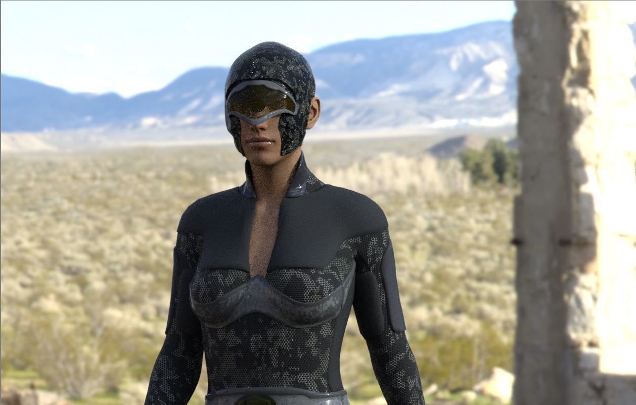 Character Female Sci-Fi Speedwell 3D model_4