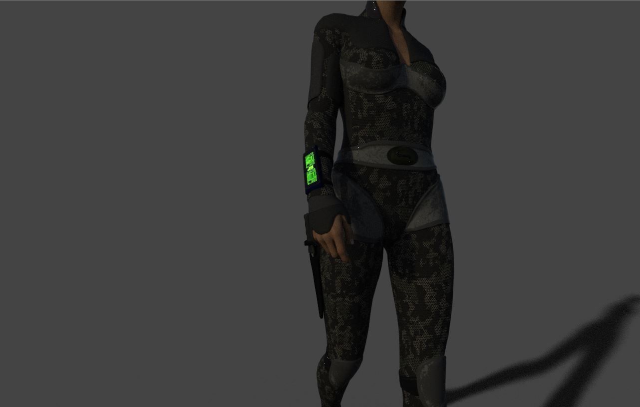 Character Female Sci-Fi Speedwell 3D model_7