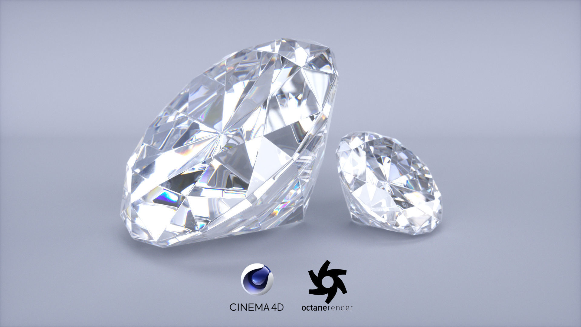 Round Diamond 3D model_3