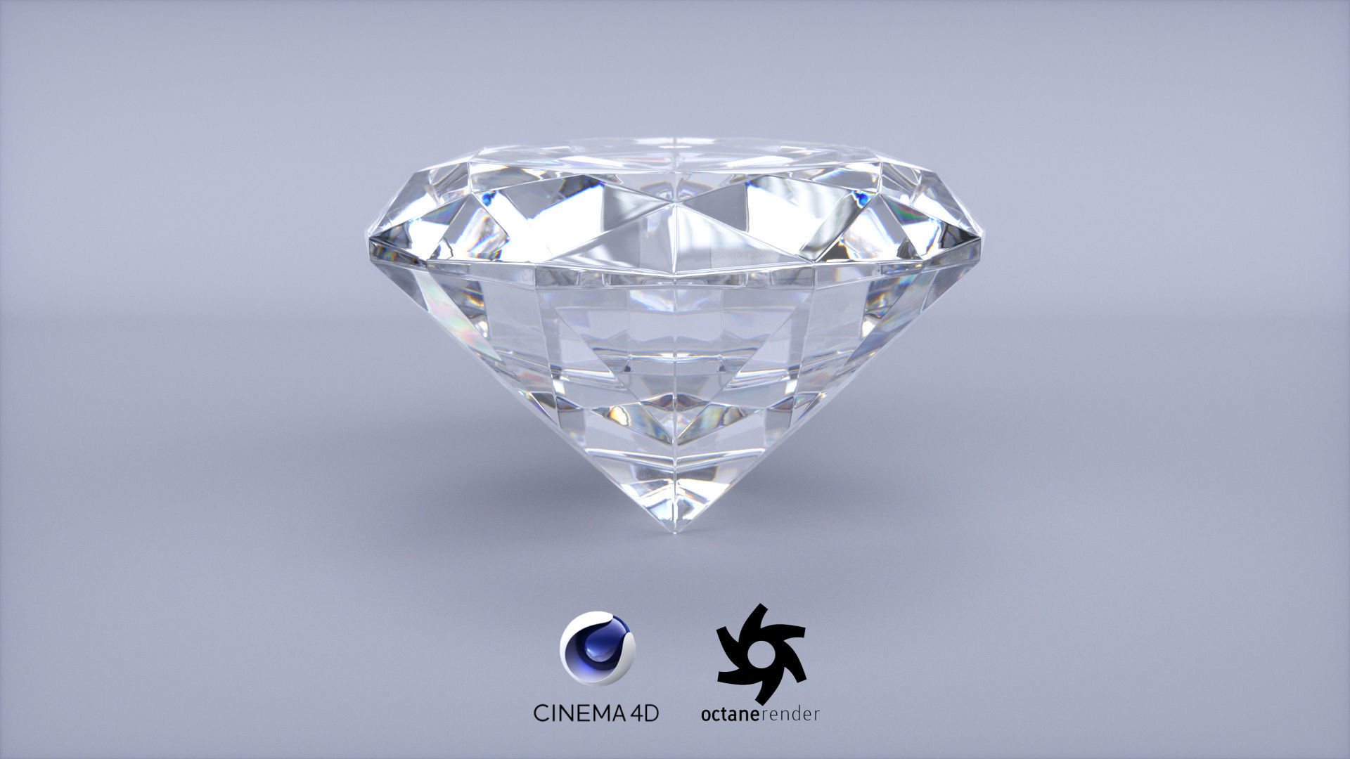 Round Diamond 3D model_1
