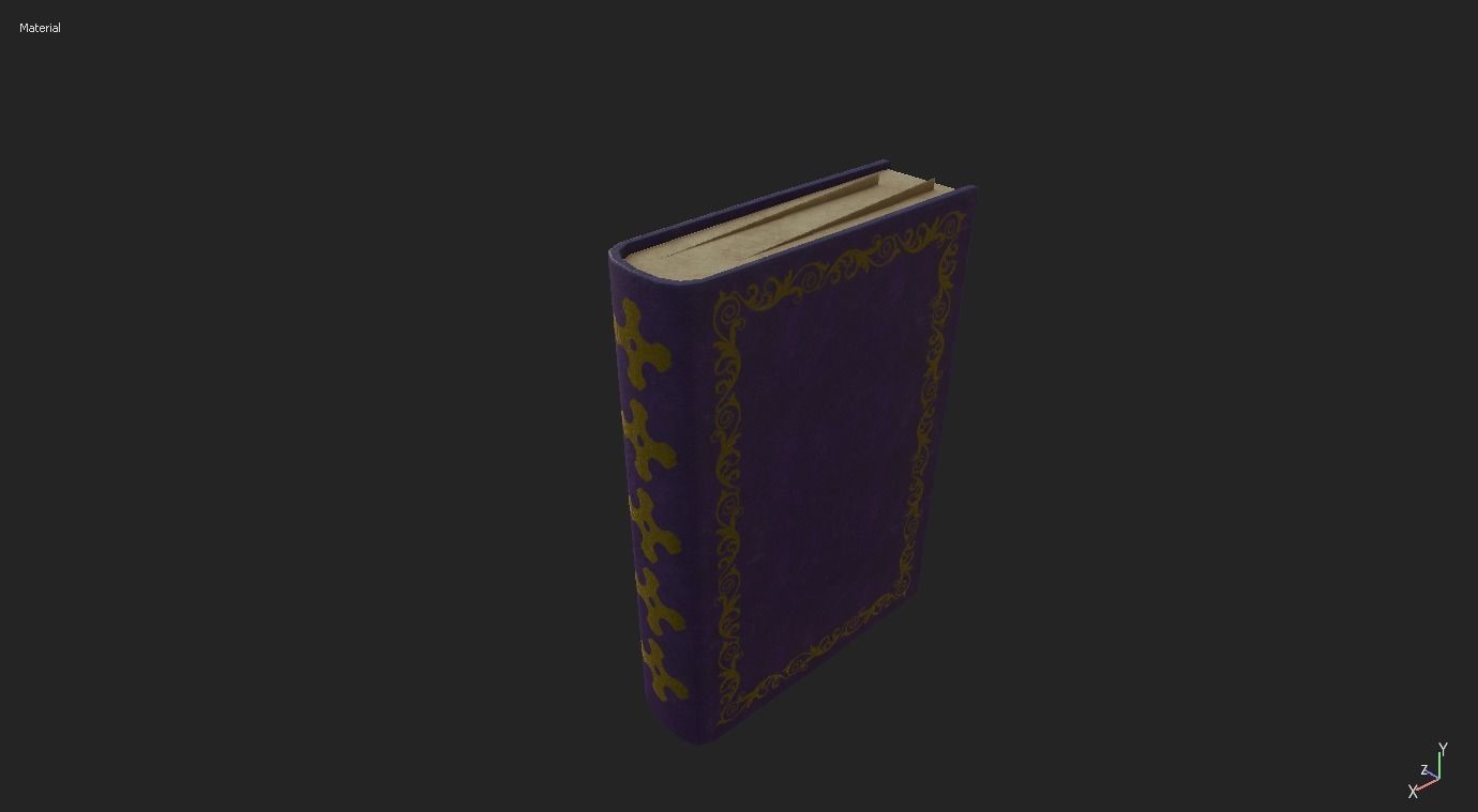 Rustic Medieval House Asset - Book Low-poly 3D model_2