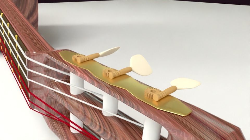 Guitar - Guitarra flamenca 3D model_2