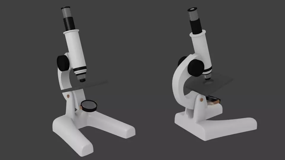 Microscope - Microscopio two microscopes 3D model