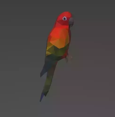 Parrot Macaw Low-poly 3D model