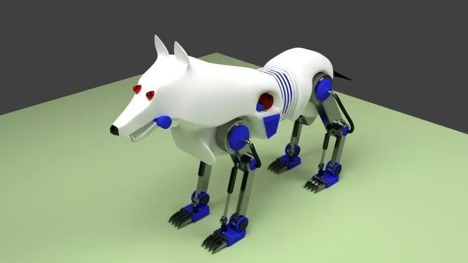 Robotic wolf - Lobo robotico 3D model_0