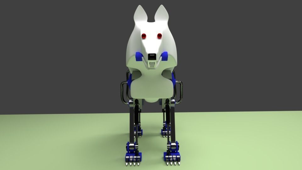 Robotic wolf - Lobo robotico 3D model_1