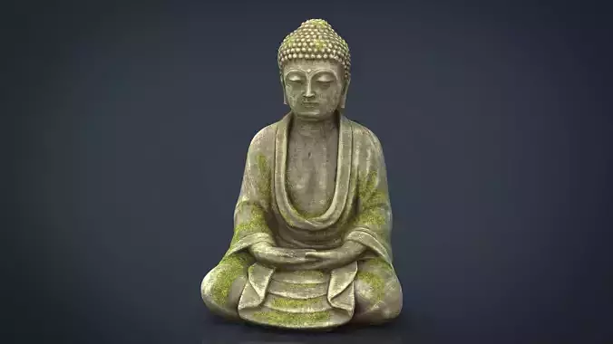 Ancient buddha Low-poly 3D model