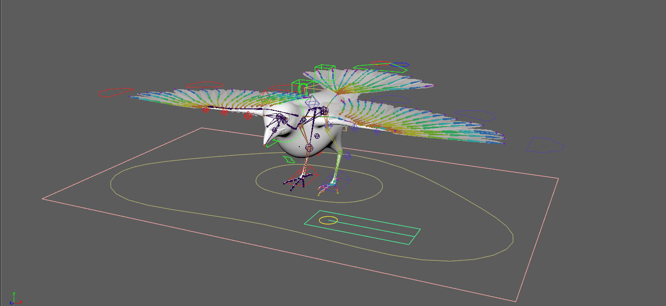 sparrow bird flying in sky 3D model_6