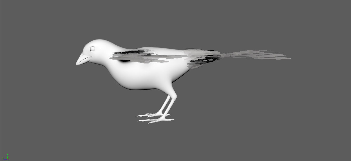 sparrow bird flying in sky 3D model_7