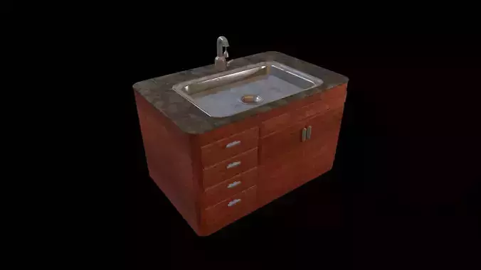 Sink Low Poly bathroom