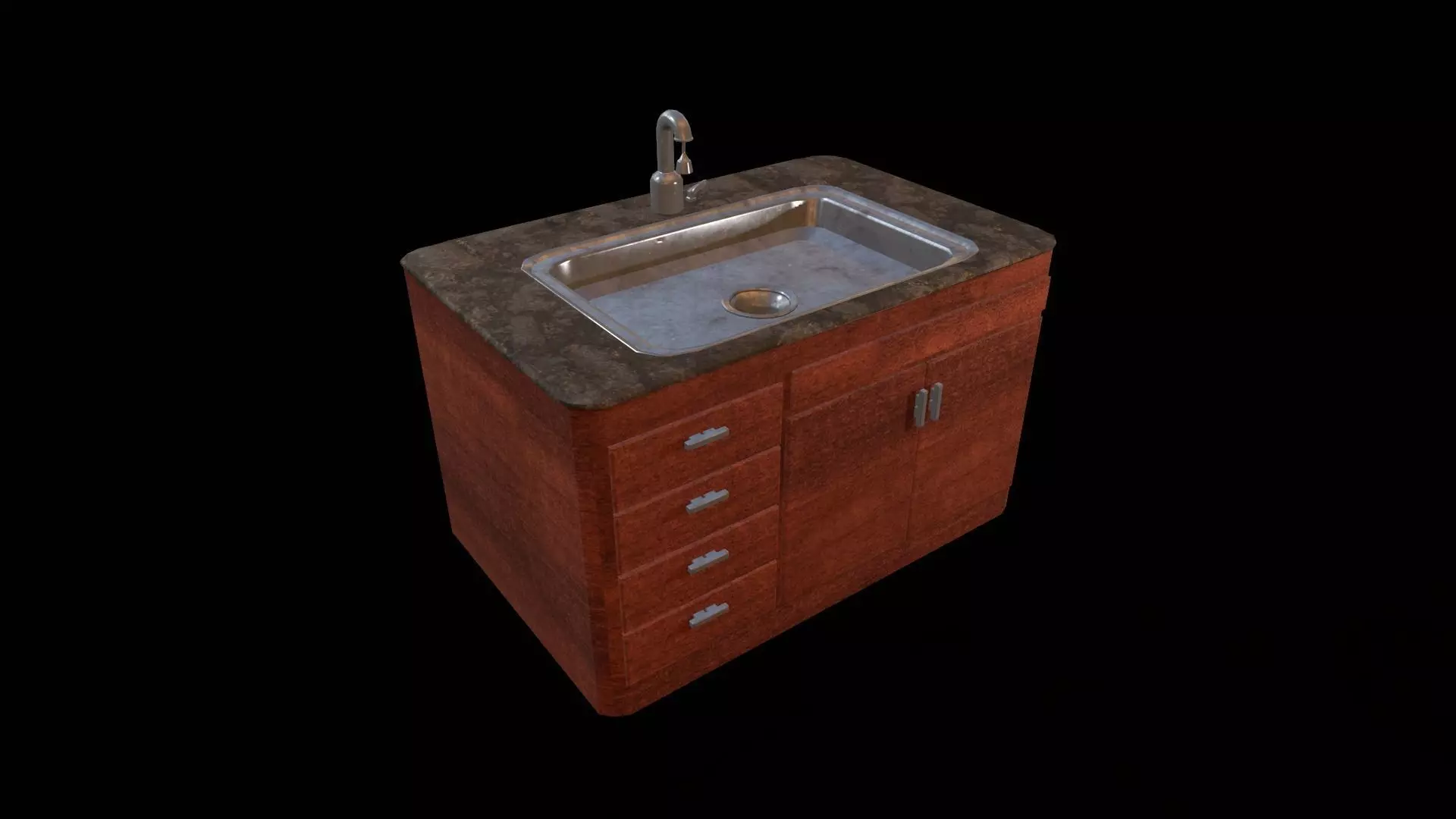 Sink Low Poly bathroom Low-poly 3D model