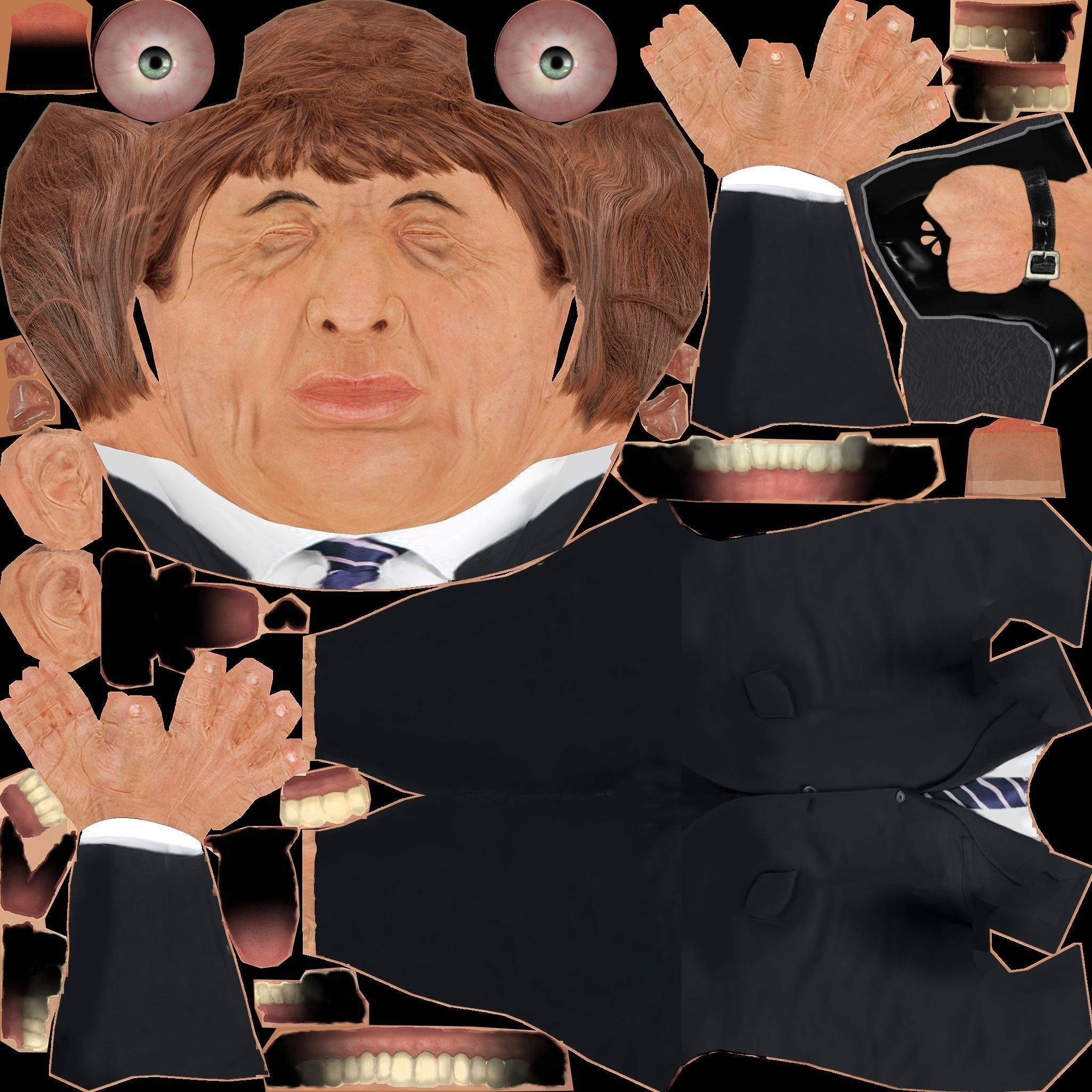 Boss Mom  Women Female Manua Low-poly 3D model_4