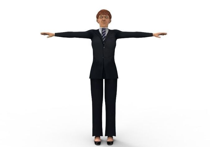 Boss Mom  Women Female Manua Low-poly 3D model