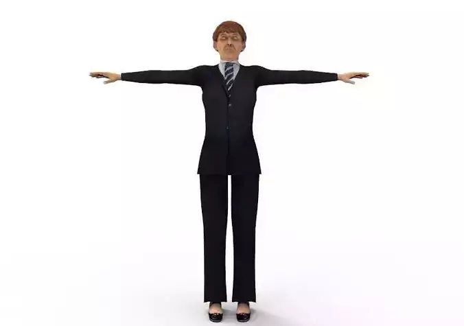 Boss Mom  Women Female Manua Low-poly 3D model