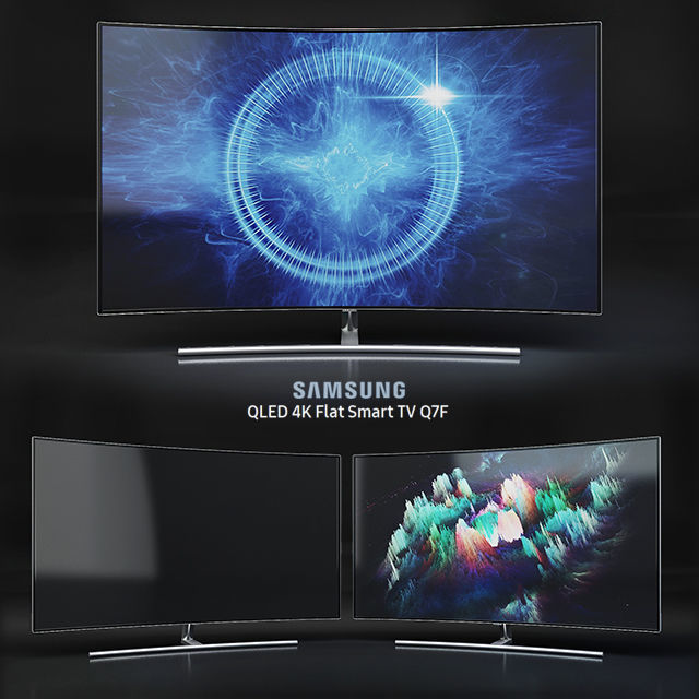 Samsung 55 and 65 QLED 4K Curved Smart TV Q8C 3D model_6
