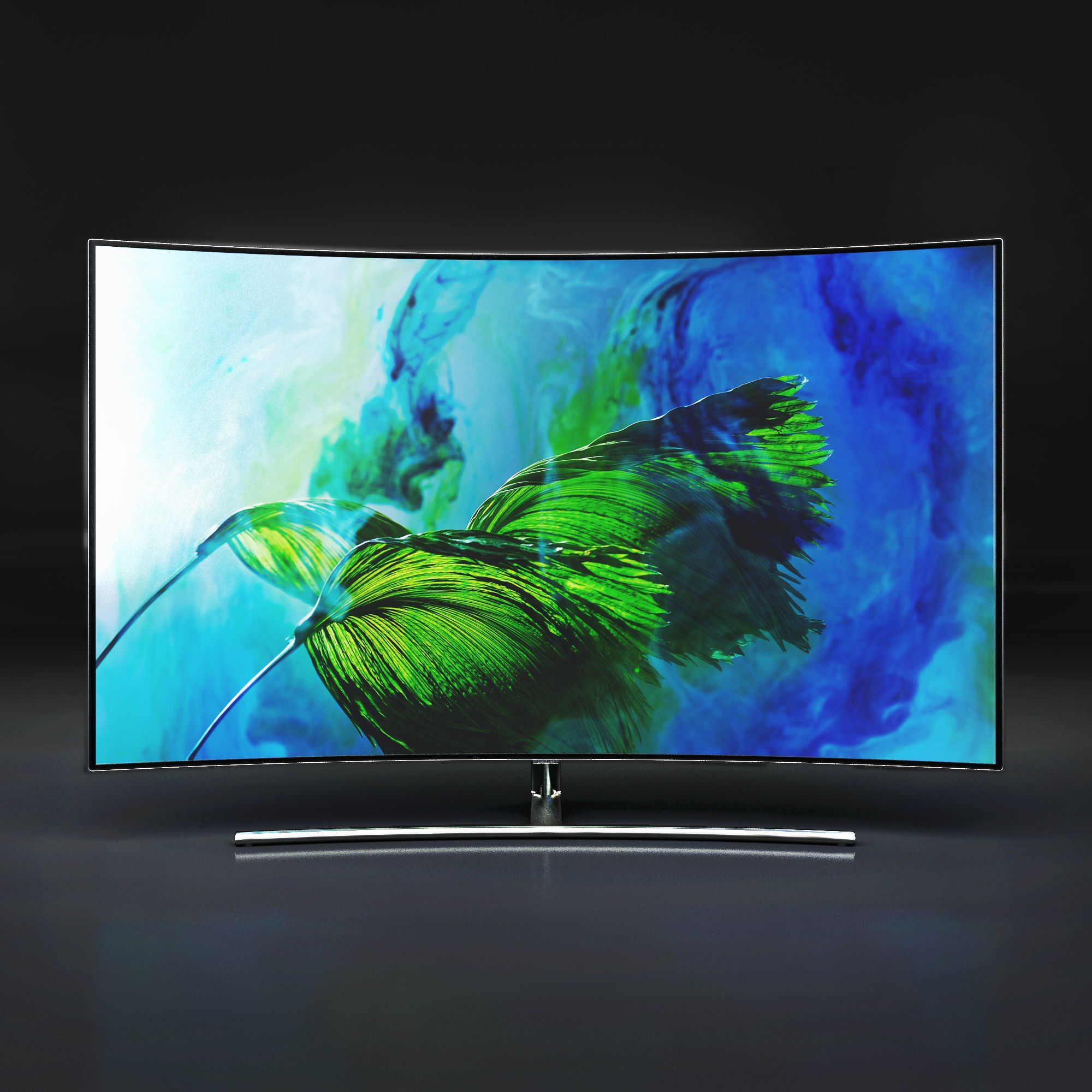 Samsung 55 and 65 QLED 4K Curved Smart TV Q8C 3D model_7