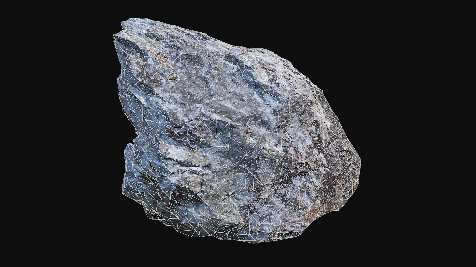 Forest stone 2 Low-poly 3D model_2