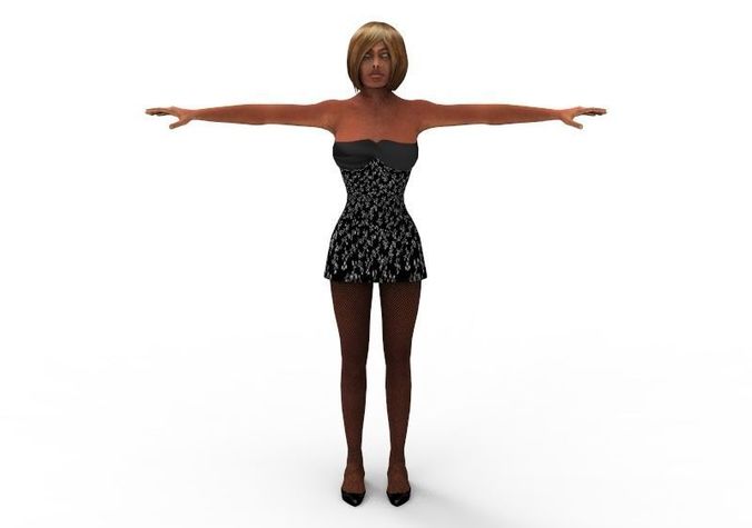 Naomi Lunsei Female Women 45 Years FBX Low-poly 3D model