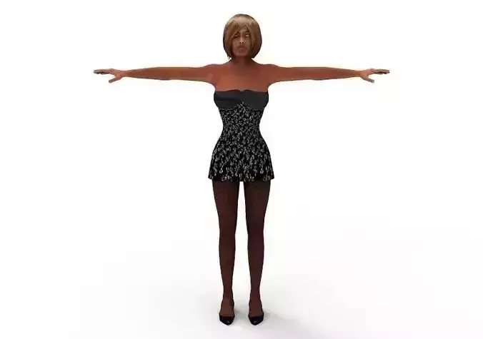 Naomi Lunsei Female Women 45 Years FBX Low-poly 3D model
