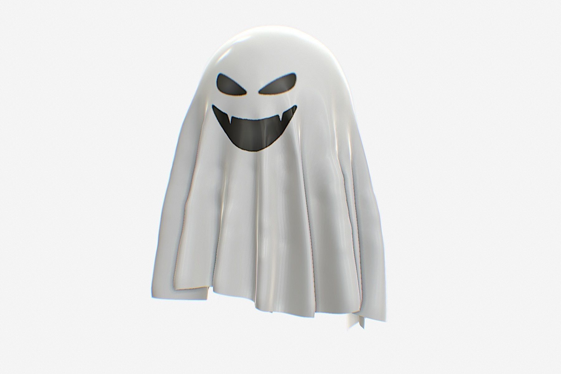 Cartoon Ghost Pack Low-poly 3D model_9
