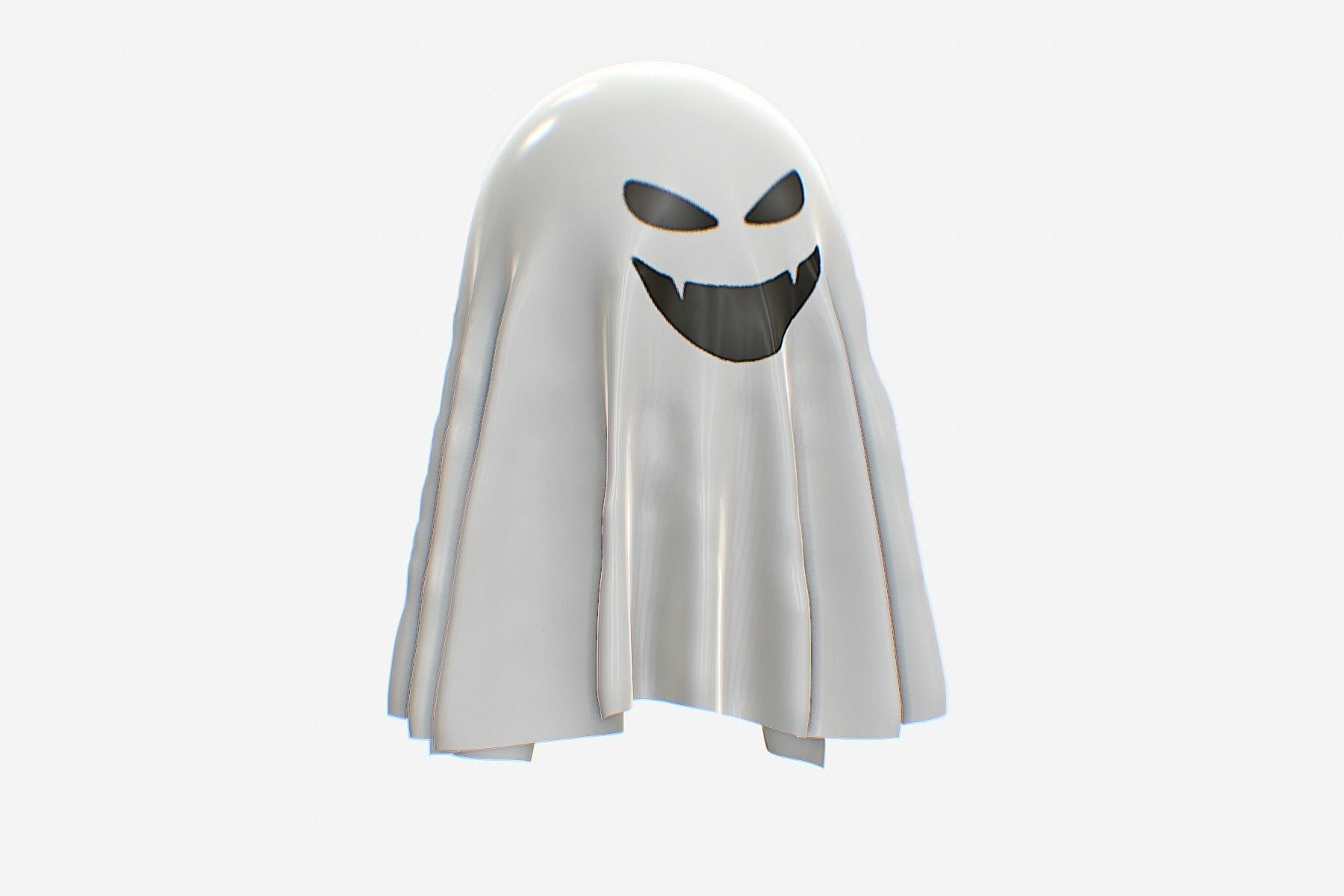 Cartoon Ghost Pack Low-poly 3D model_1