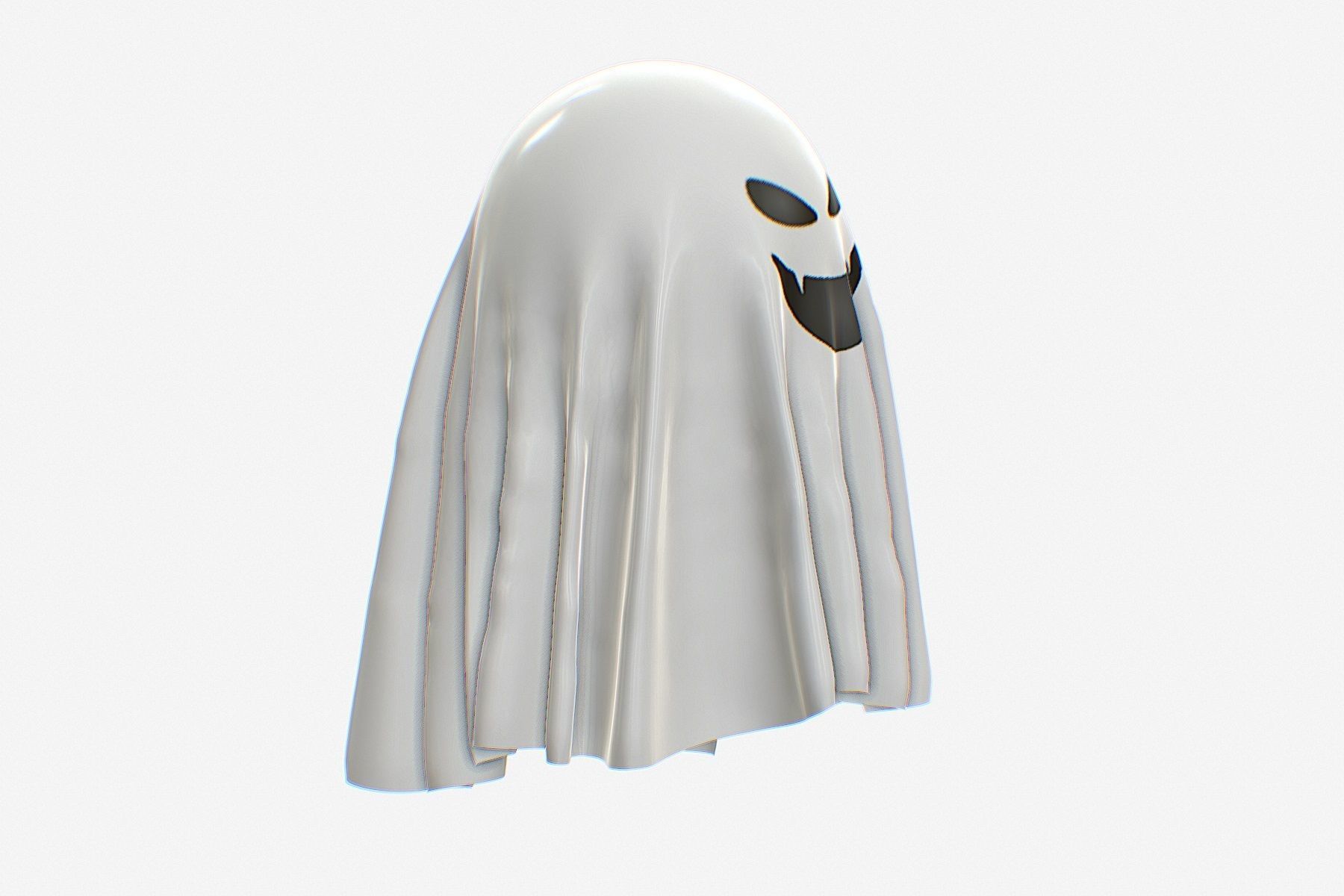 Cartoon Ghost Pack Low-poly 3D model_2