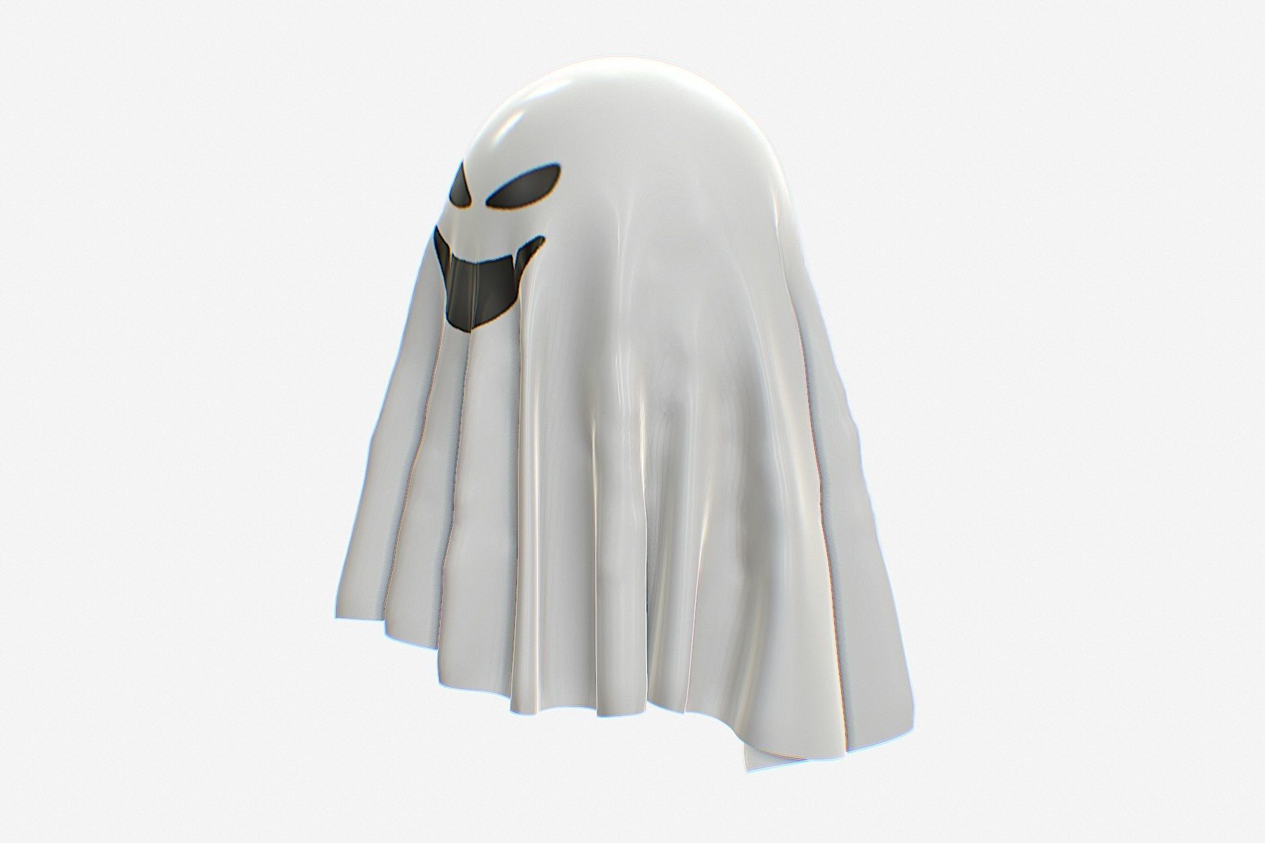 Cartoon Ghost Pack Low-poly 3D model_8