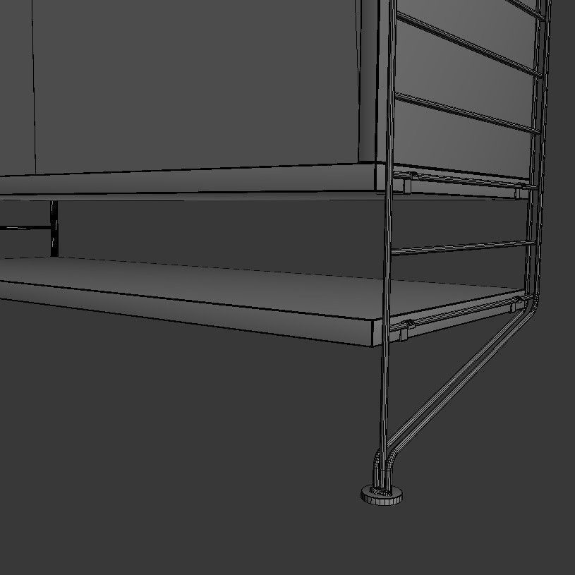 String Shelf System 3D model_6