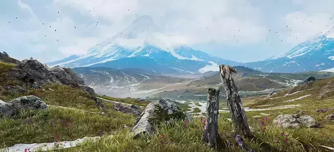 Epic Mountains Pack - Unity 2017 Project Low-poly 3D model