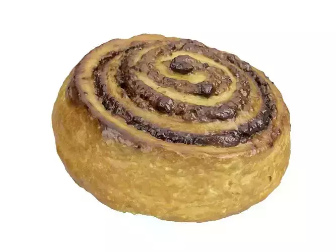 Photorealistic Cinnamon Roll 3D Scan