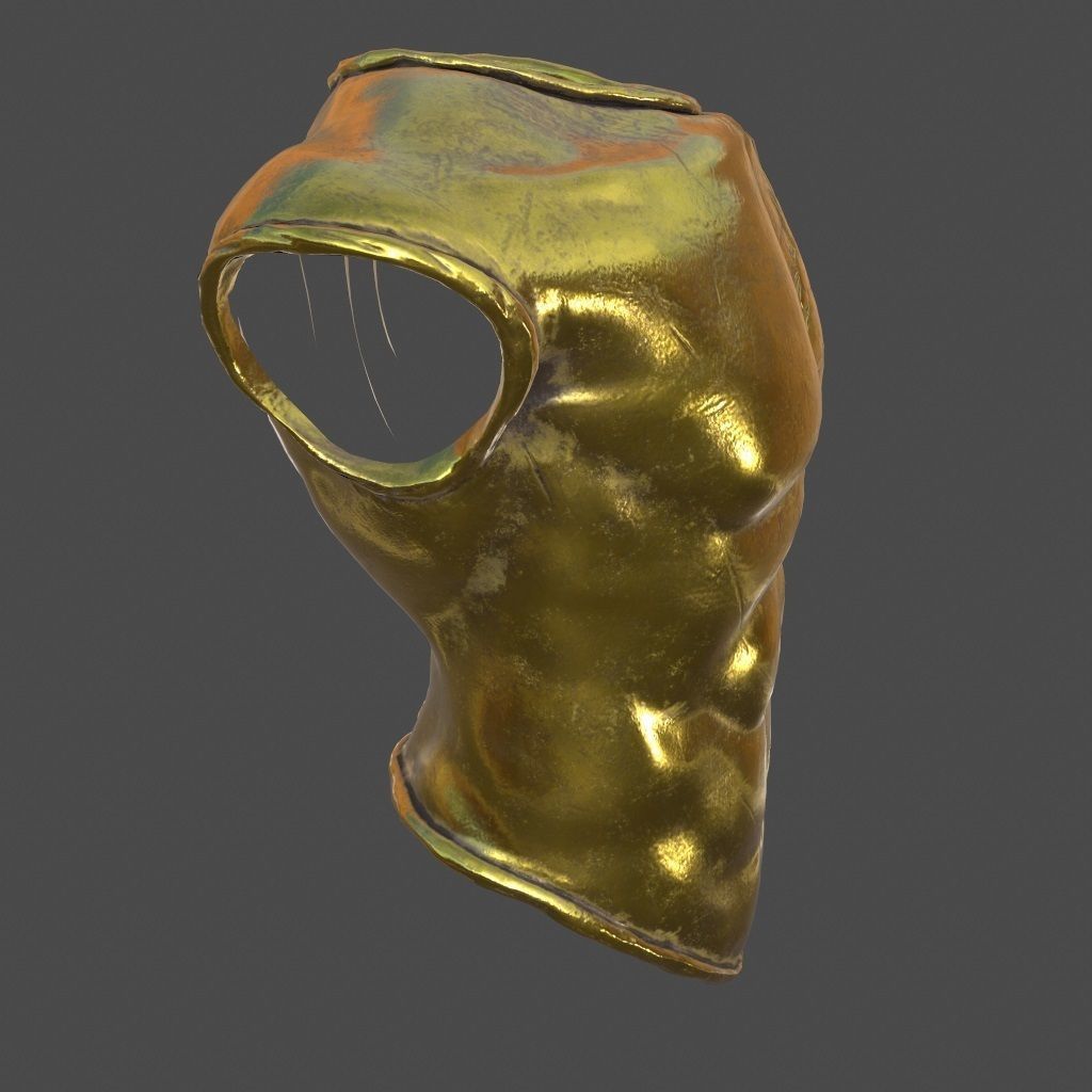 armor gold shirt Low-poly 3D model_2