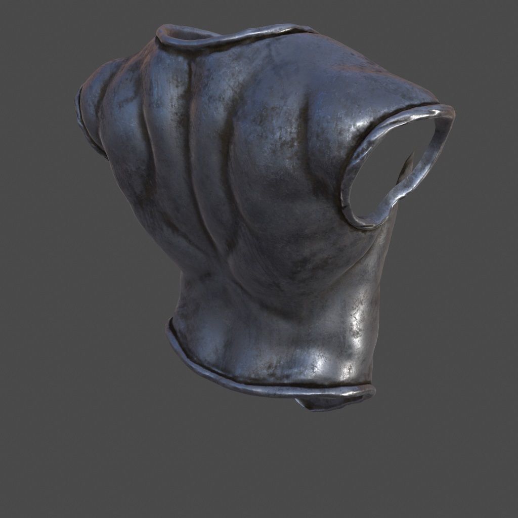 armor 1 metal mask Low-poly 3D model_4