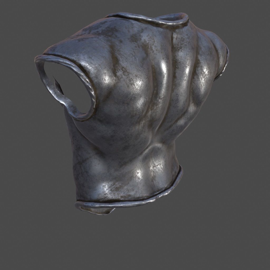 armor 1 metal mask Low-poly 3D model_6