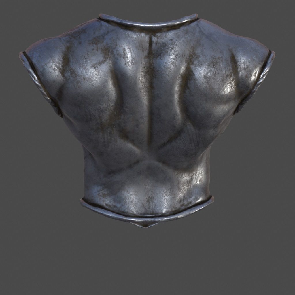 armor 1 metal mask Low-poly 3D model_5