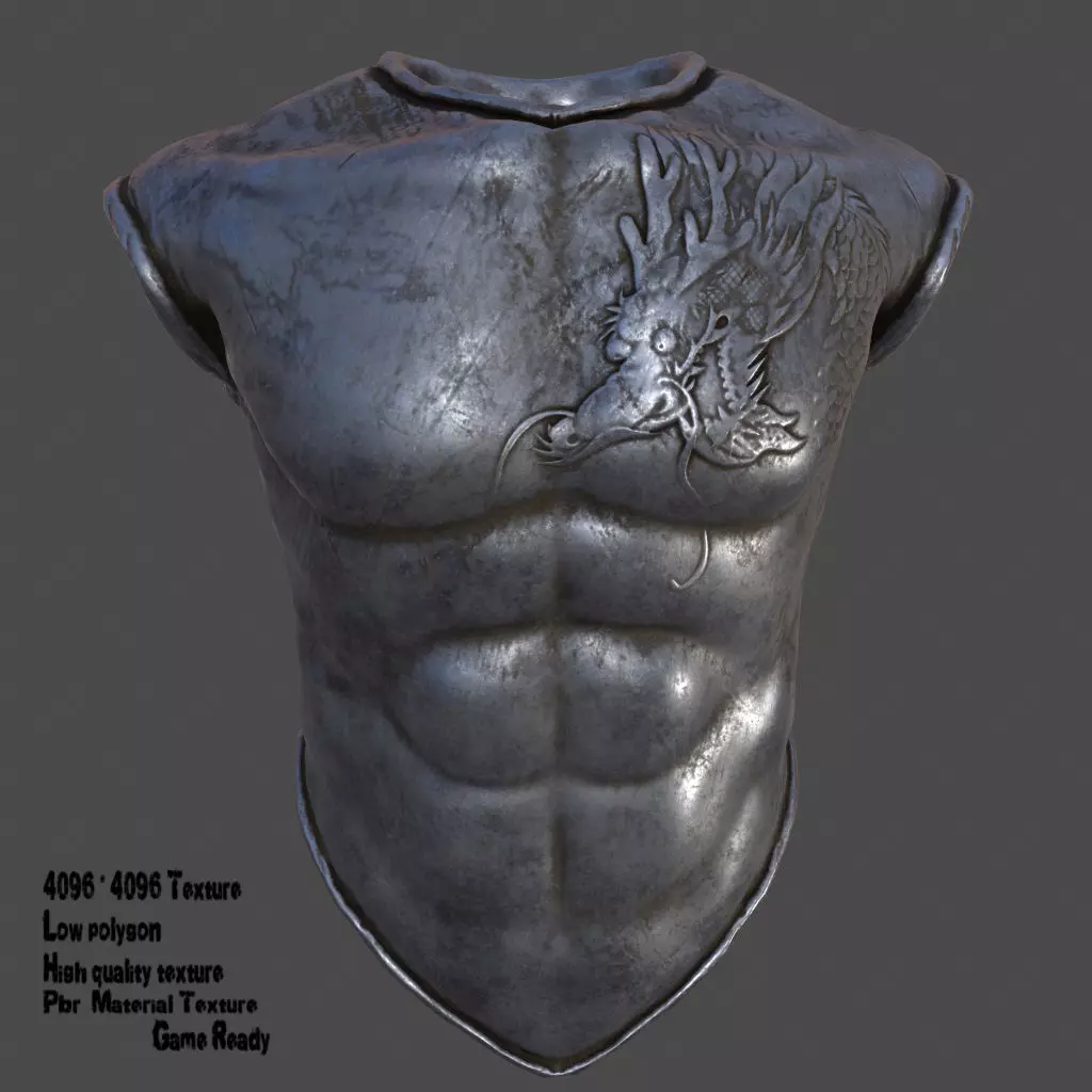 armor 1 metal mask Low-poly 3D model_0