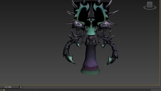 Demon weapon in game world of warcraft Low-poly 3D model