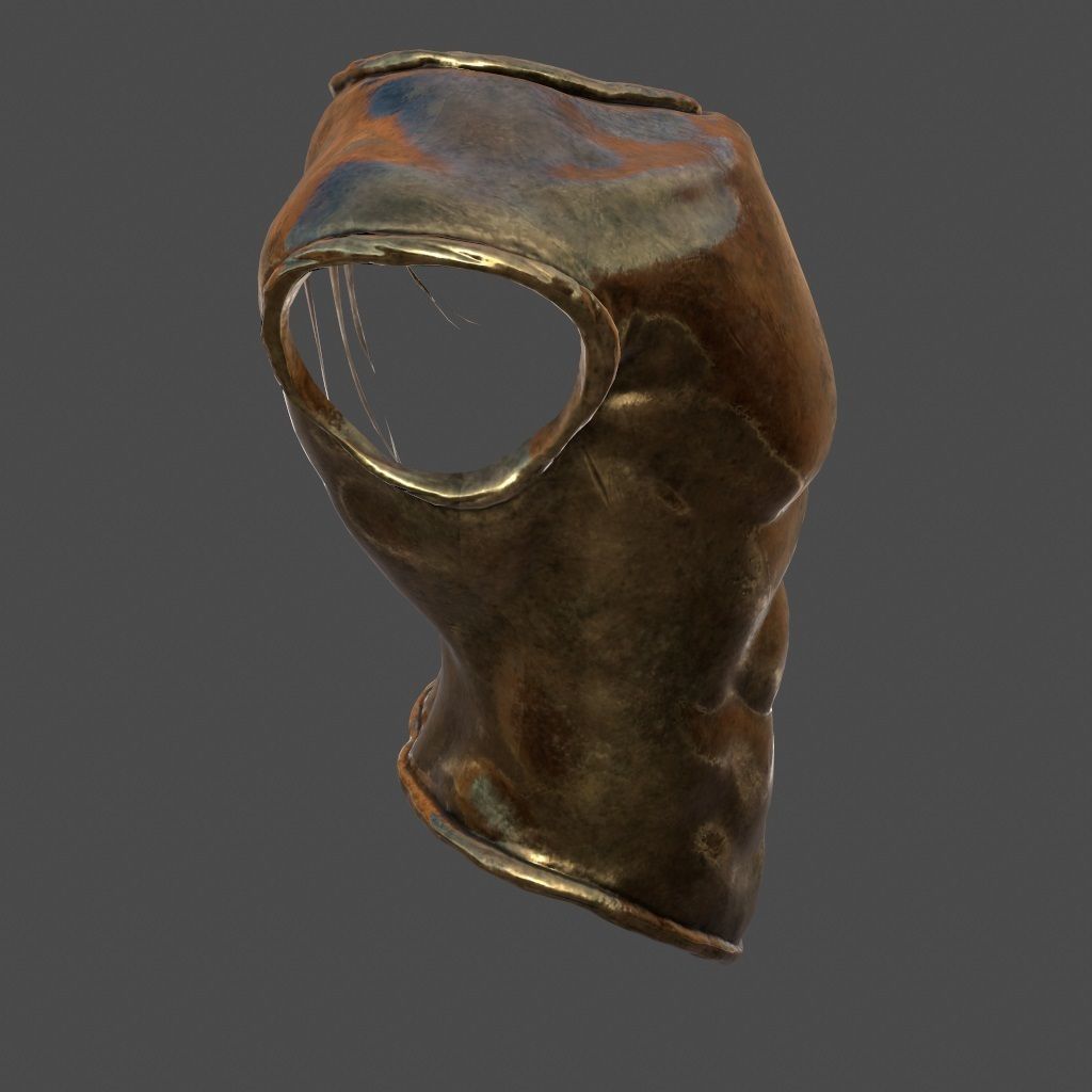 armor 4 bronze chest Low-poly 3D model_2