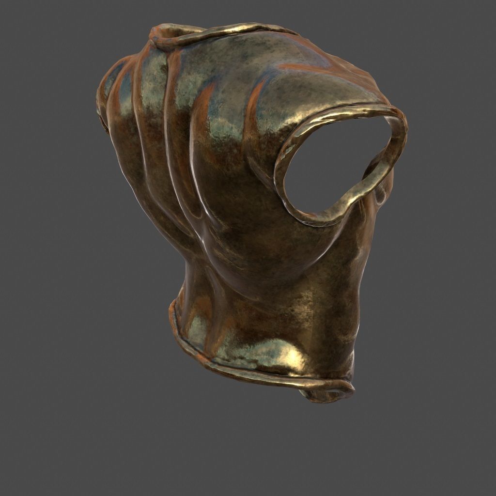 armor 4 bronze chest Low-poly 3D model_3